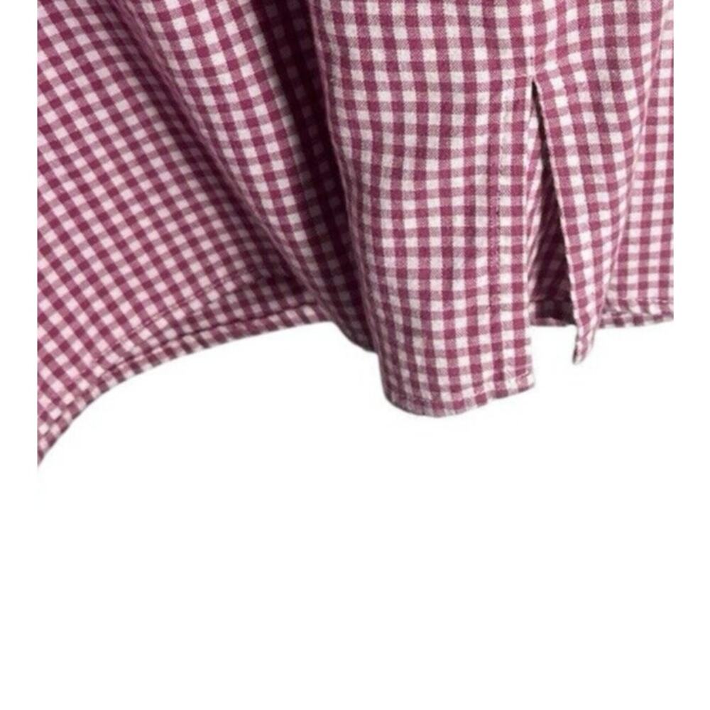 Quacker Factory Rose Red Gingham Button Shirt Den… - image 8